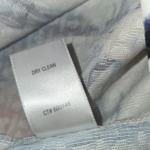 CB Est‎ 1962 Womens Size 4 Petite Floral Dress Navy Blue Stretch Sleeveless - Picture 16 of 16